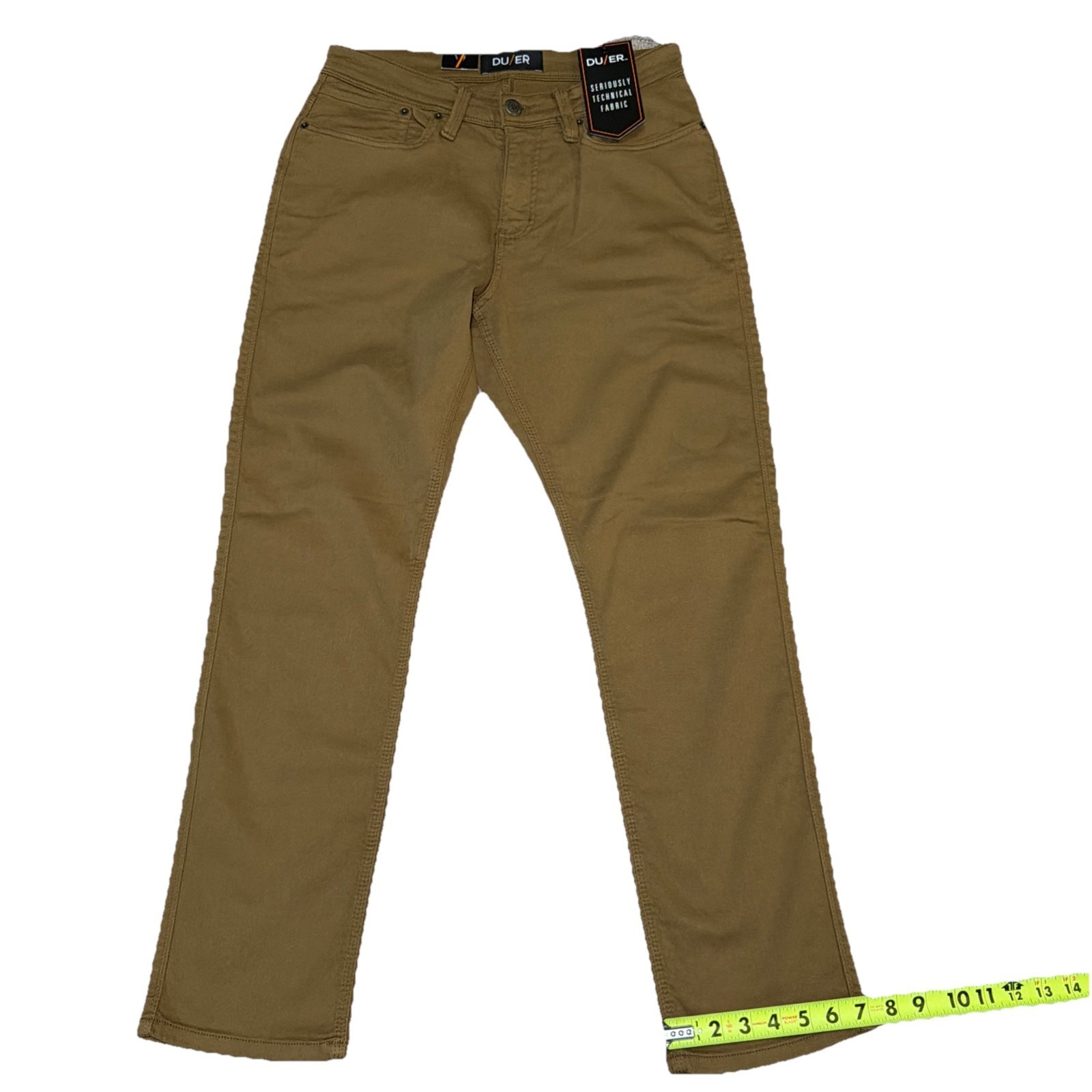 Du/Er Duer Relaxed Fit No Sweat N2x Taper Pants 30x30 Mustard Stretch Nwt — image 4 of 8